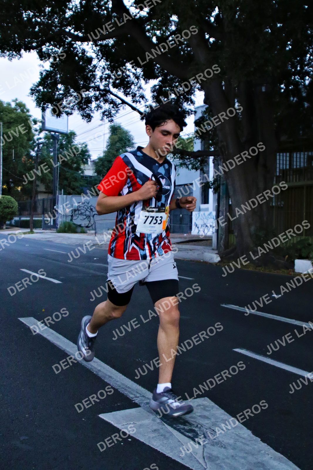 Foto de la X Carrera Leones Negros Red Cola 2026 en Rectoría General de la UdeG, Av. Juárez 976 (meta en Av. Enrique Díaz de León y Pedro Moreno), Guadalajara a las 04:53 · dorsal 7753