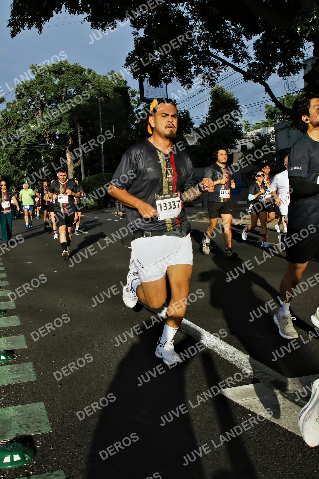 Foto de la X Carrera Leones Negros Red Cola 2026 en Rectoría General de la UdeG, Av. Juárez 976 (meta en Av. Enrique Díaz de León y Pedro Moreno), Guadalajara a las 07:51 · dorsal 13337, 13119, 8933