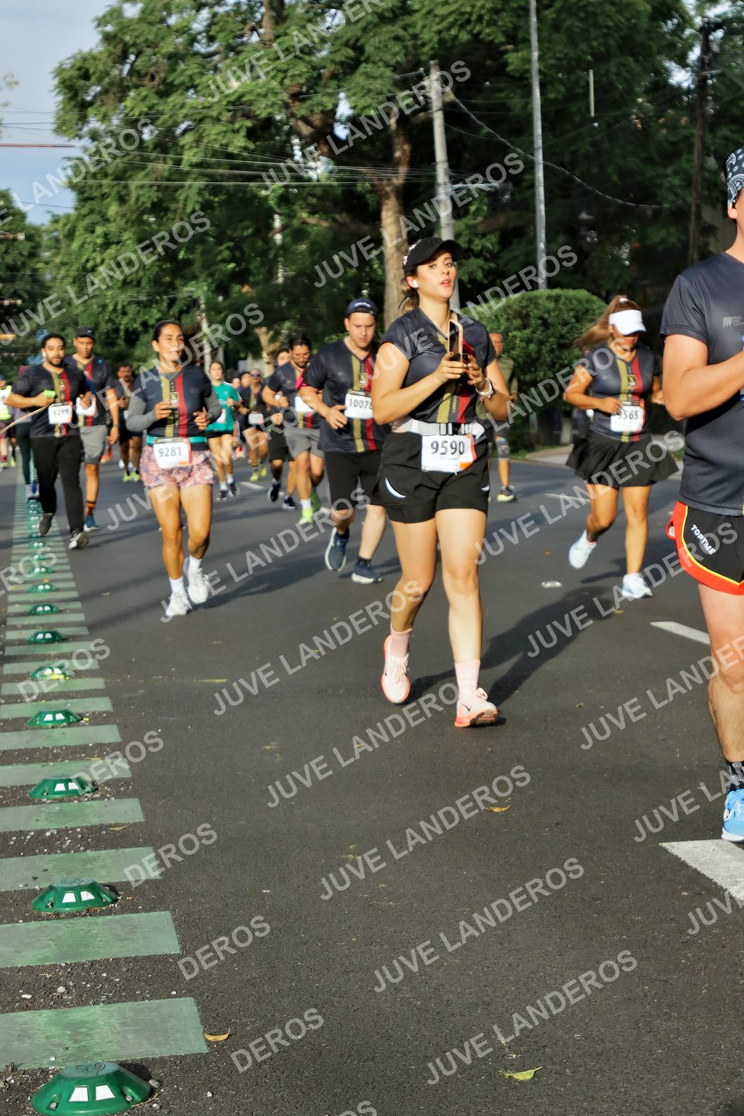 Foto de la X Carrera Leones Negros Red Cola 2026 en Rectoría General de la UdeG, Av. Juárez 976 (meta en Av. Enrique Díaz de León y Pedro Moreno), Guadalajara a las 08:02 · dorsal 9590, 9281, 1007, 565