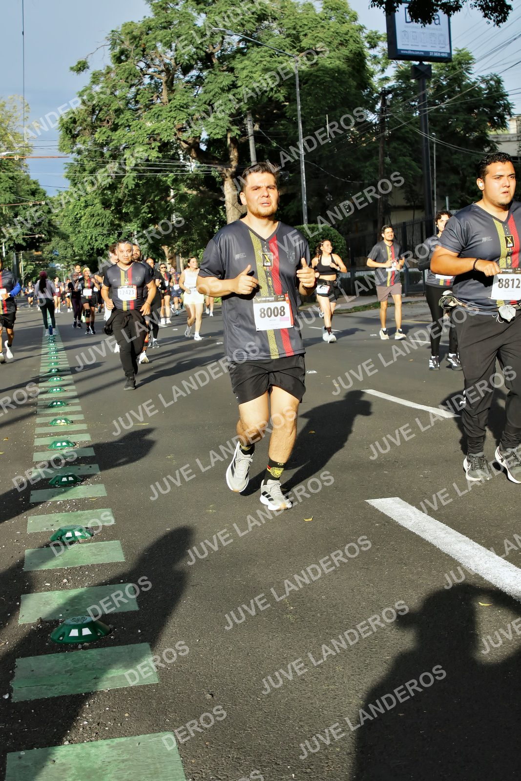 Foto de la X Carrera Leones Negros Red Cola 2026 en Rectoría General de la UdeG, Av. Juárez 976 (meta en Av. Enrique Díaz de León y Pedro Moreno), Guadalajara a las 07:59 · dorsal 8008, 8812, 12423