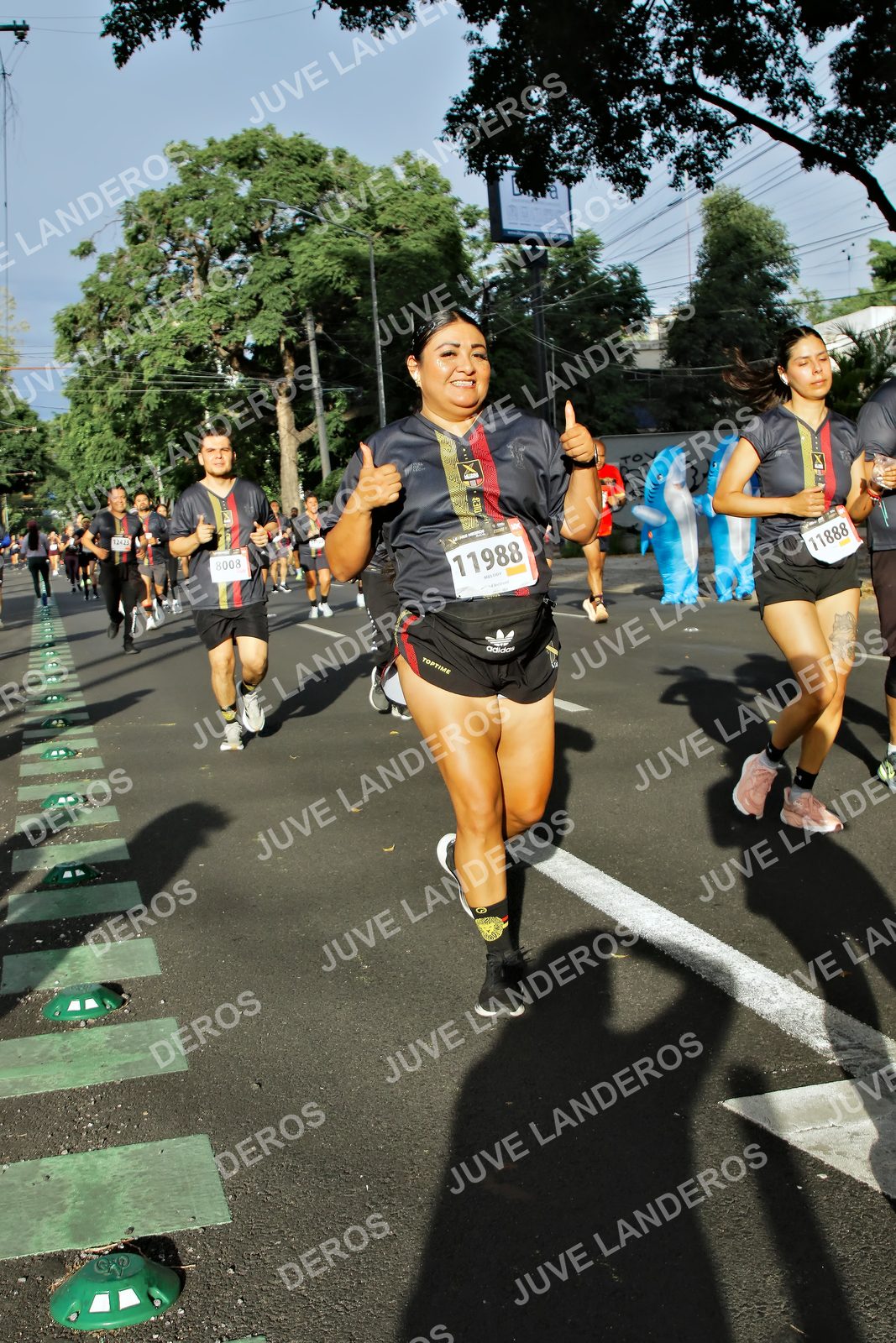 Foto de la X Carrera Leones Negros Red Cola 2026 en Rectoría General de la UdeG, Av. Juárez 976 (meta en Av. Enrique Díaz de León y Pedro Moreno), Guadalajara a las 07:59 · dorsal 11988, 11888, 8008