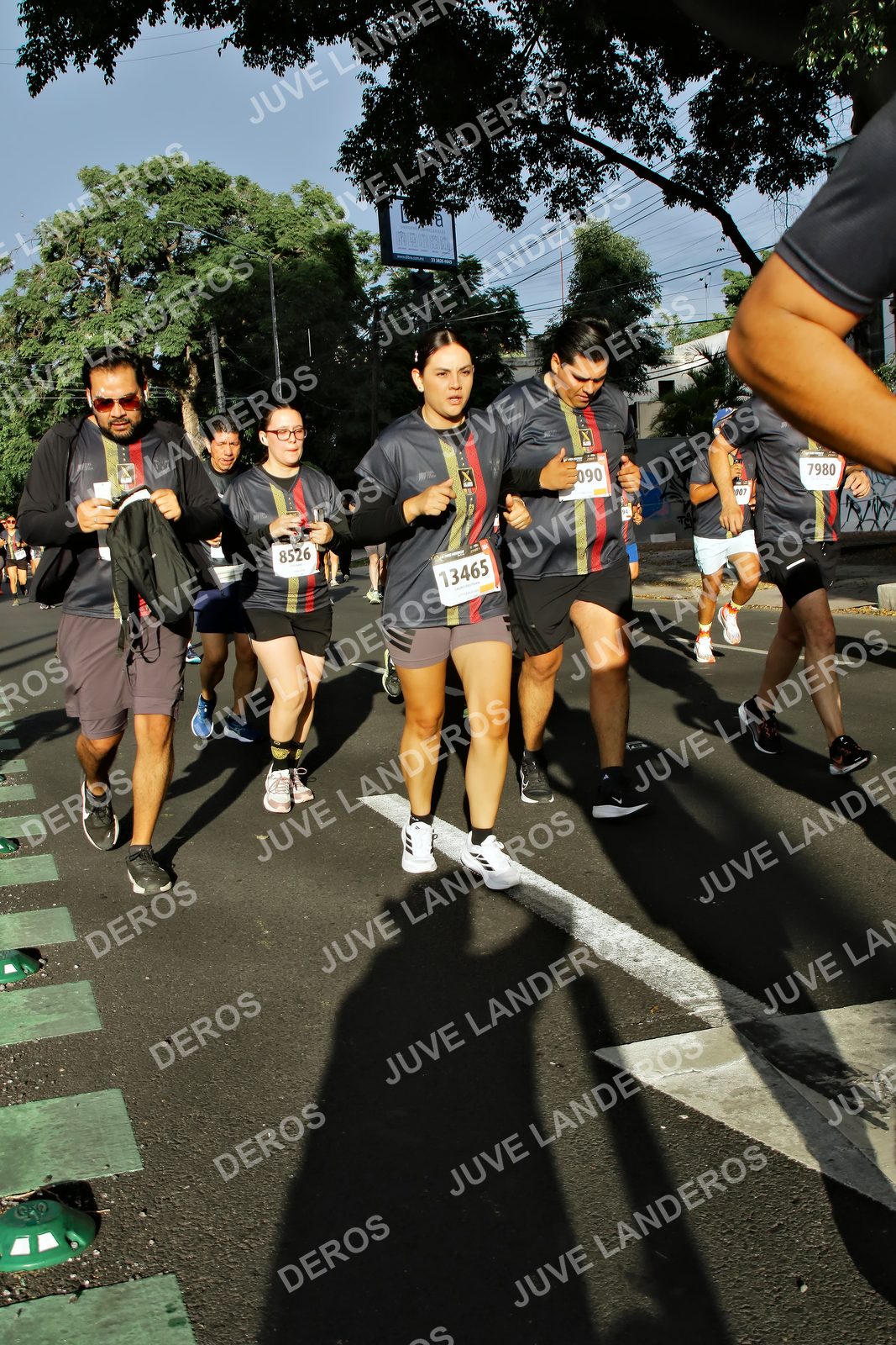 Foto de la X Carrera Leones Negros Red Cola 2026 en Rectoría General de la UdeG, Av. Juárez 976 (meta en Av. Enrique Díaz de León y Pedro Moreno), Guadalajara a las 07:54 · dorsal 7980, 8526, 90, 13465