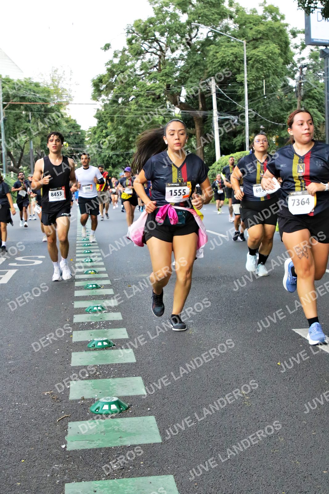 Foto de la X Carrera Leones Negros Red Cola 2026 en Rectoría General de la UdeG, Av. Juárez 976 (meta en Av. Enrique Díaz de León y Pedro Moreno), Guadalajara a las 05:13 · dorsal 1555, 7364, 8453, 806