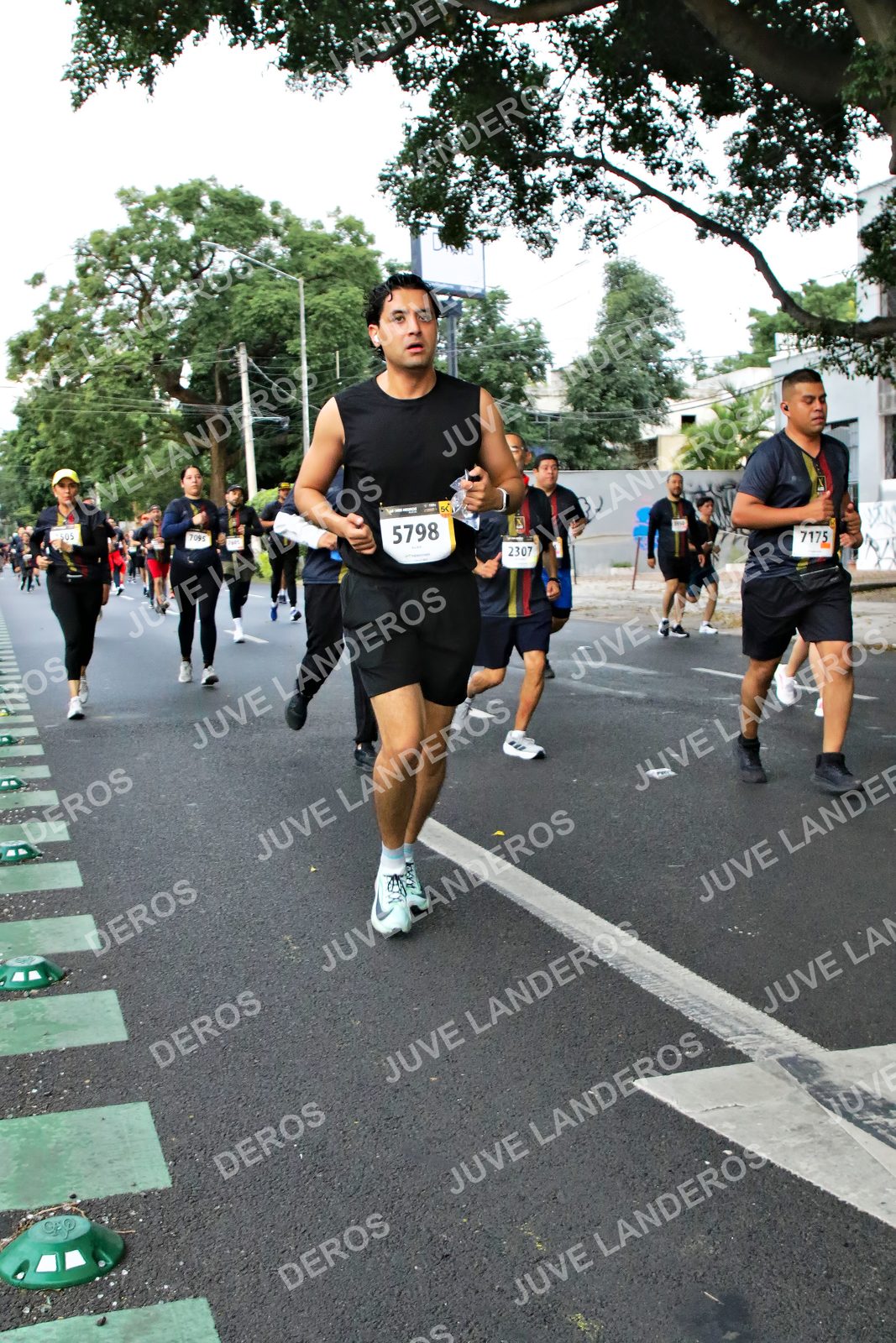 Foto de la X Carrera Leones Negros Red Cola 2026 en Rectoría General de la UdeG, Av. Juárez 976 (meta en Av. Enrique Díaz de León y Pedro Moreno), Guadalajara a las 05:10 · dorsal 7175, 5798, 2307, 7095