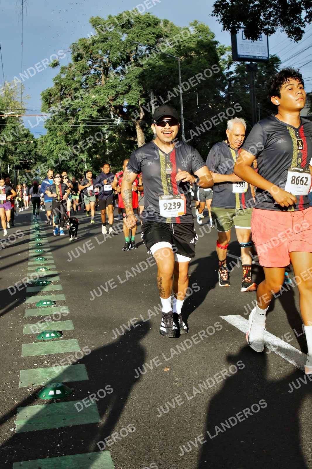 Foto de la X Carrera Leones Negros Red Cola 2026 en Rectoría General de la UdeG, Av. Juárez 976 (meta en Av. Enrique Díaz de León y Pedro Moreno), Guadalajara a las 07:49 · dorsal 8662, 9239, 2531