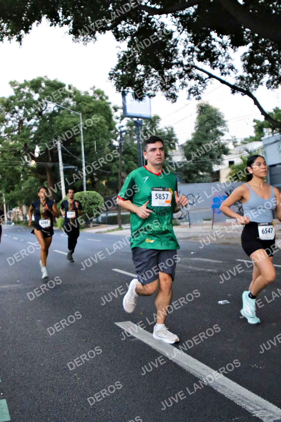 Foto de la X Carrera Leones Negros Red Cola 2026 en Rectoría General de la UdeG, Av. Juárez 976 (meta en Av. Enrique Díaz de León y Pedro Moreno), Guadalajara a las 04:56 · dorsal 5857, 6547, 6302