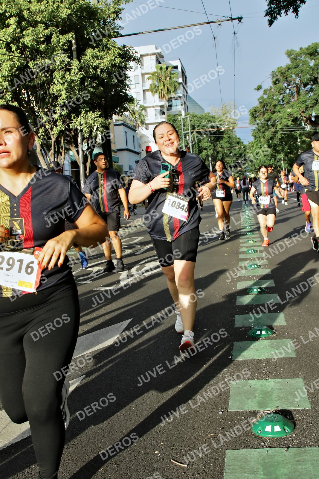 Foto de la X Carrera Leones Negros Red Cola 2026 en Rectoría General de la UdeG, Av. Juárez 976 (meta en Av. Enrique Díaz de León y Pedro Moreno), Guadalajara a las 07:58 · dorsal 10846, 2916, 8075, 10146