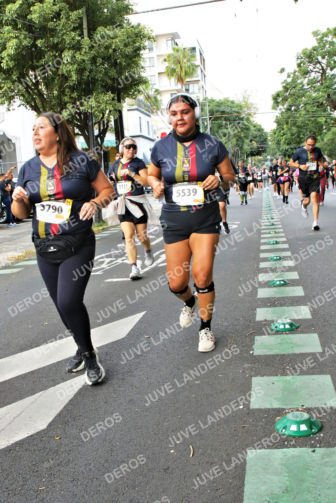 Foto de la X Carrera Leones Negros Red Cola 2026 en Rectoría General de la UdeG, Av. Juárez 976 (meta en Av. Enrique Díaz de León y Pedro Moreno), Guadalajara a las 07:16 · dorsal 5539, 3790, 1135, 4571