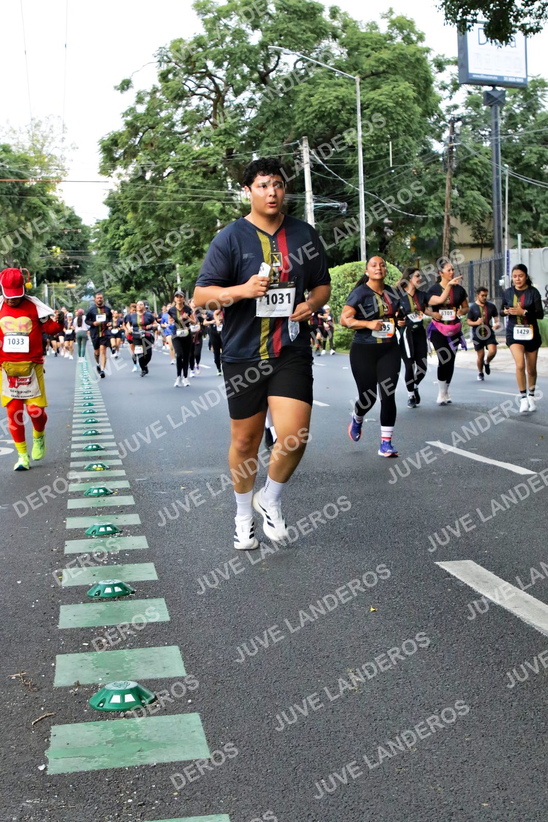 Foto de la X Carrera Leones Negros Red Cola 2026 en Rectoría General de la UdeG, Av. Juárez 976 (meta en Av. Enrique Díaz de León y Pedro Moreno), Guadalajara a las 05:10 · dorsal 1031, 1429, 1033